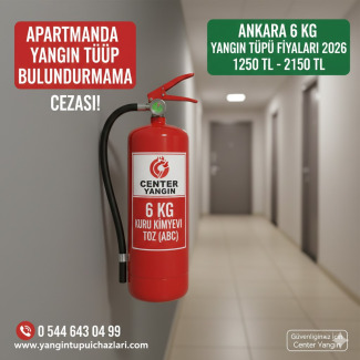 Ankara 6 KG Yangın Tüpü Fiyatları | Apartmanlarda Tüp Bulundurmama Cezası